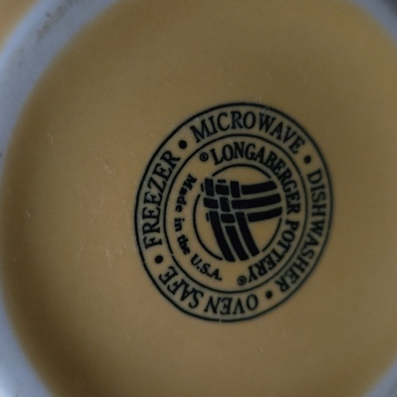 Longaberger Mug Pottery Woven Traditions Ivory Cream Coffee Mug Cup 12oz - Picture 7 of 8